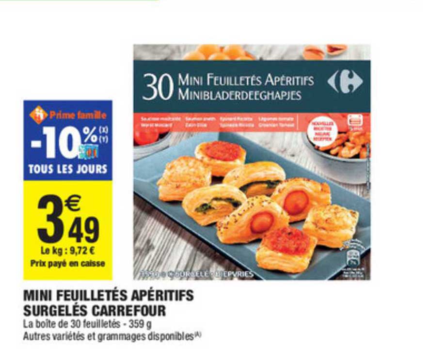 Mini Feuilletés Apéritifs Surgelés Carrefour