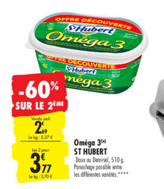 oméga st hubert -60% sur le 2ème