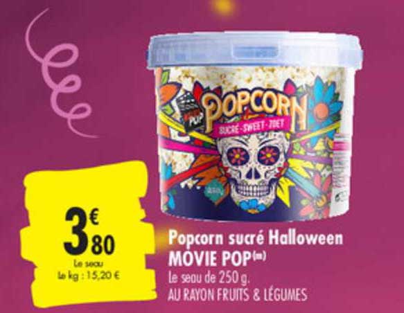 popcorn sucré halloween movie pop
