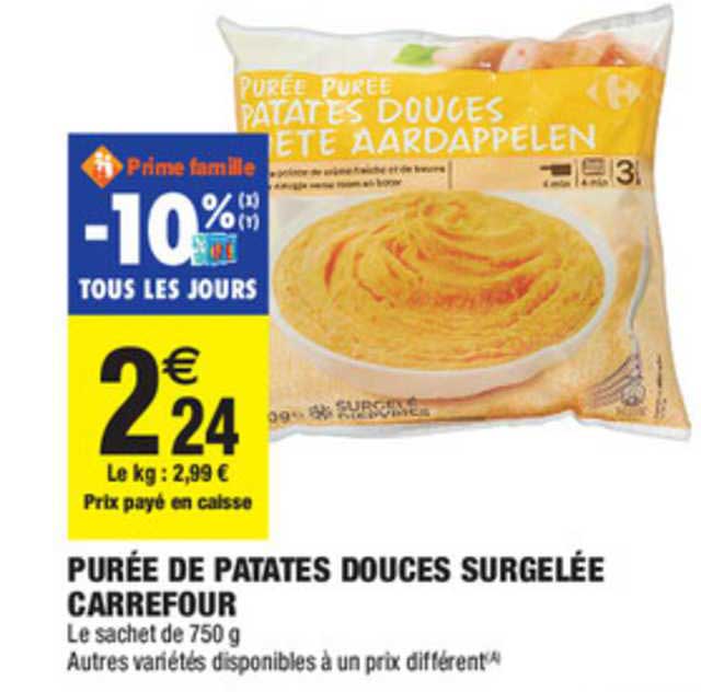 purée de patates douces surgelée carrefour