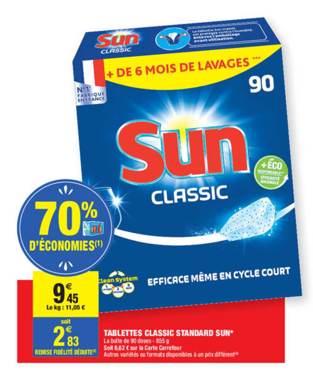 Tablettes Classic Standard Sun