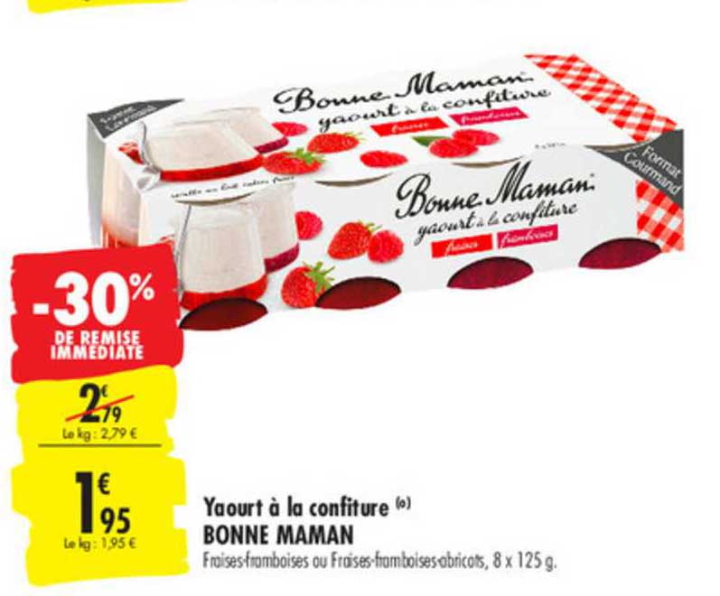 Yaourt à La Confiture Bonne Maman -30% De Remise Immédiate