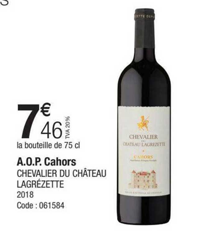 a.o.p. cahors chevalier du château lagrézette 2018