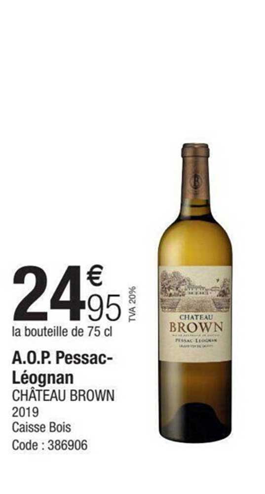 a.o.p. pessac-léognan château brown 2019
