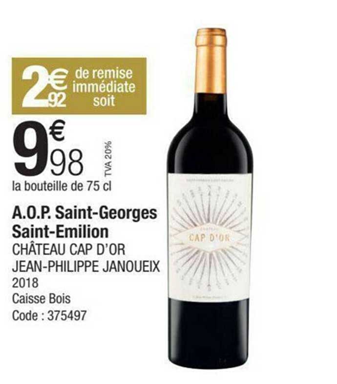 a.o.p. saint-georges saint-émilion château cap d'or jean-philippe janoueix 2018