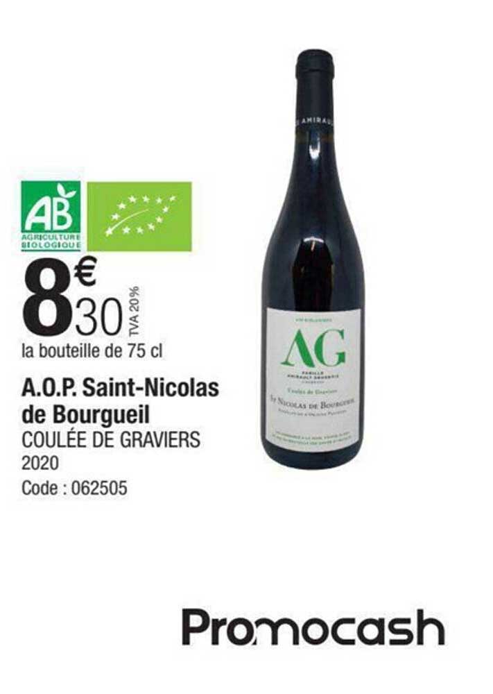 a.o.p. saint-nicolas de bourgueil coulée de graviers 2020