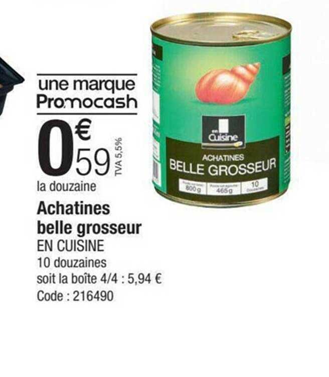 achatines belle grosseur en cuisine