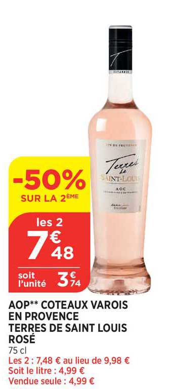 aop coteaux varois en provence terres de saint louis rosé