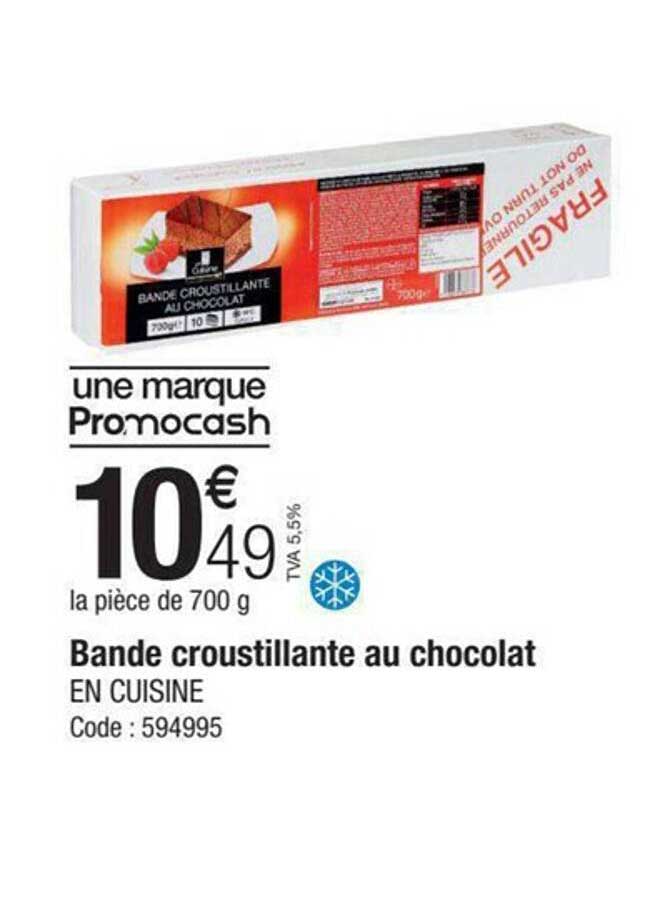 bande croustillante au chocolat en cuisine