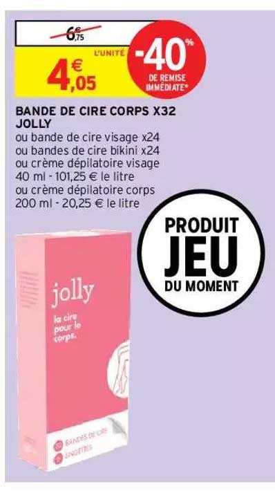 bande de cire corps x32 jolly