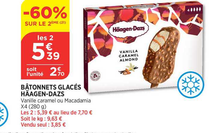 bâtonnets glacés häagen-dazs
