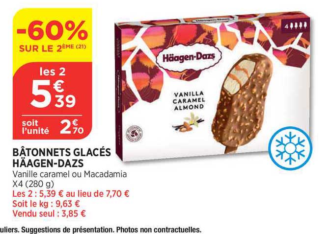 bâtonnets glacés hâagen-dazs
