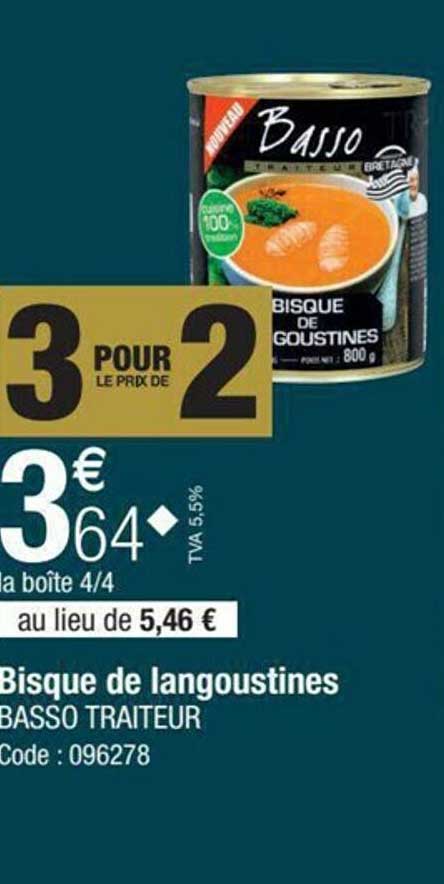 bisque de langoustines basso traiteur