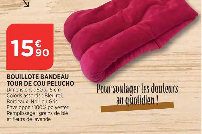 bouillote bandeau tour de cou pelucho