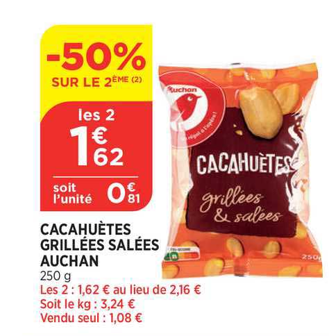 Cacahuètes Grillées Salées Auchan