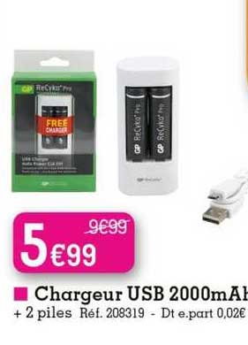 chaegeur usb 2000m al