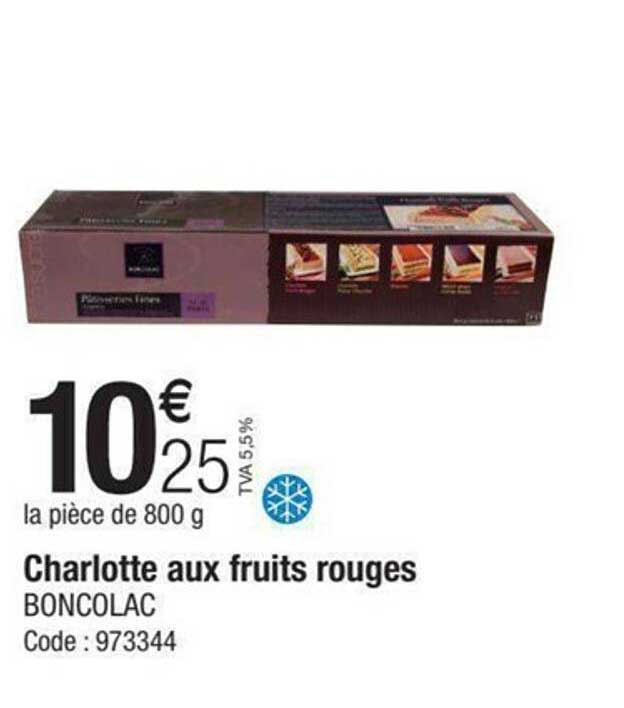 charlotte aux fruits rouges boncolac