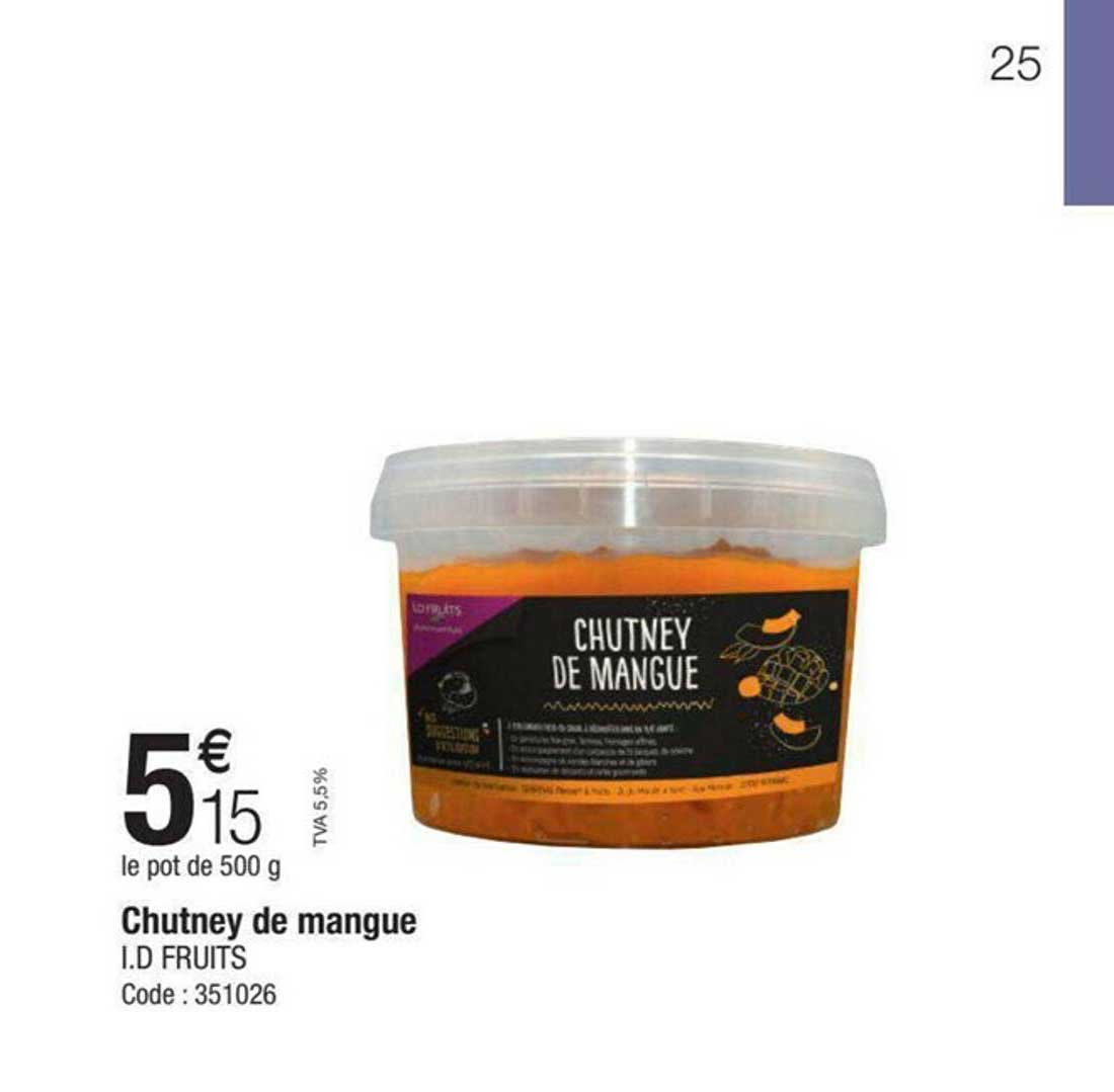 chutney de mangue i.d. fruits