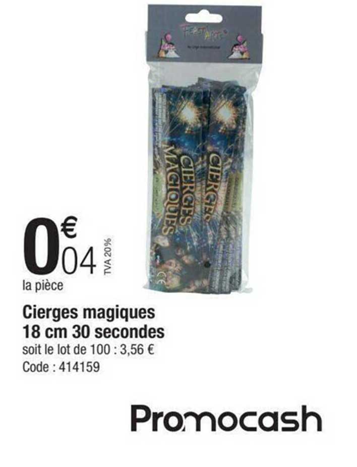 cierges magiques 18 cm 30 secondes