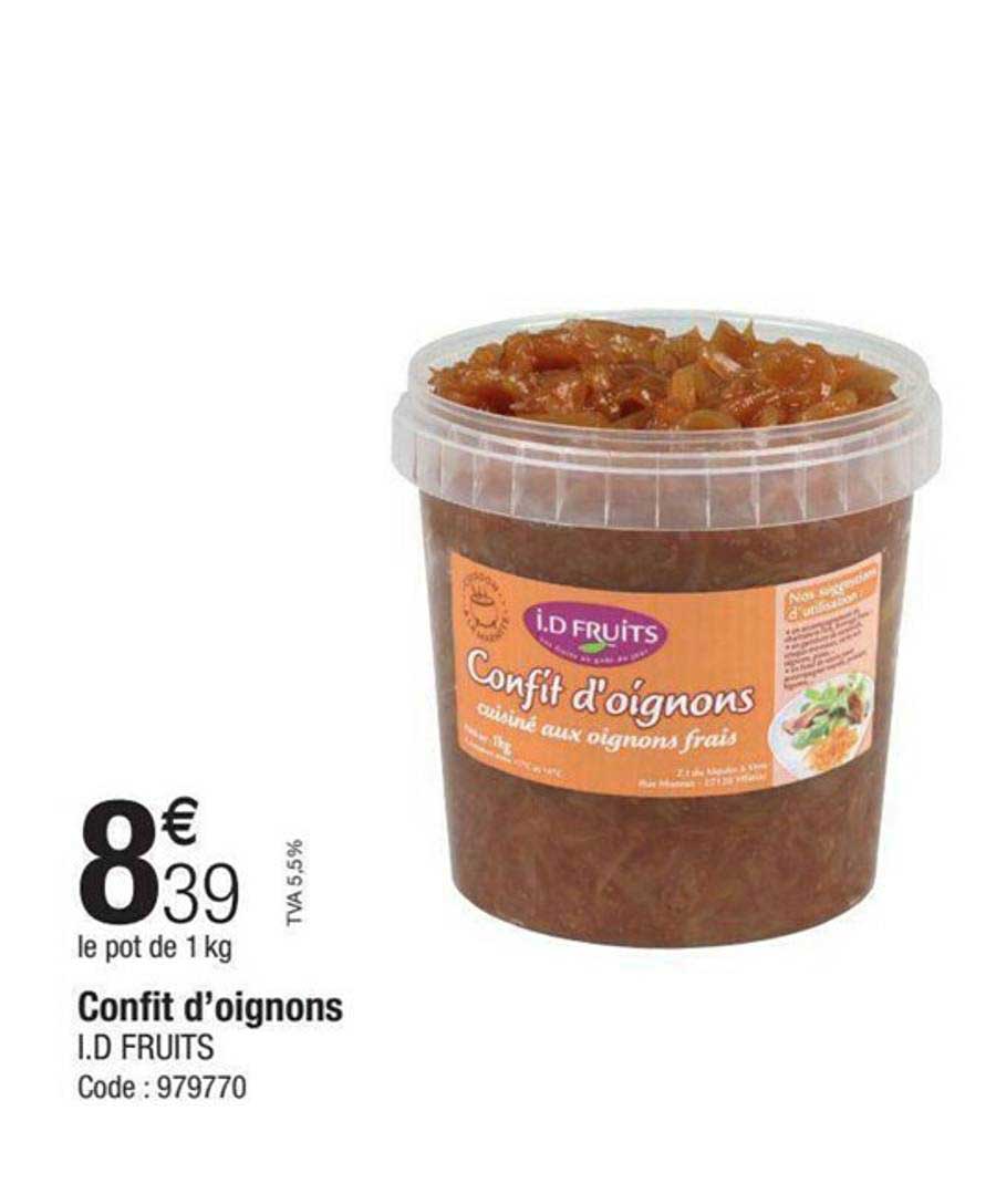 confit d'oignons i.d. fruits