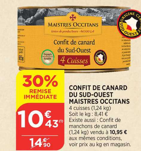 confit de canard du sud-ouest maistres occitans