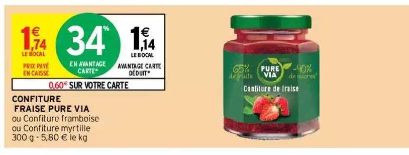 confiture fraise pure via