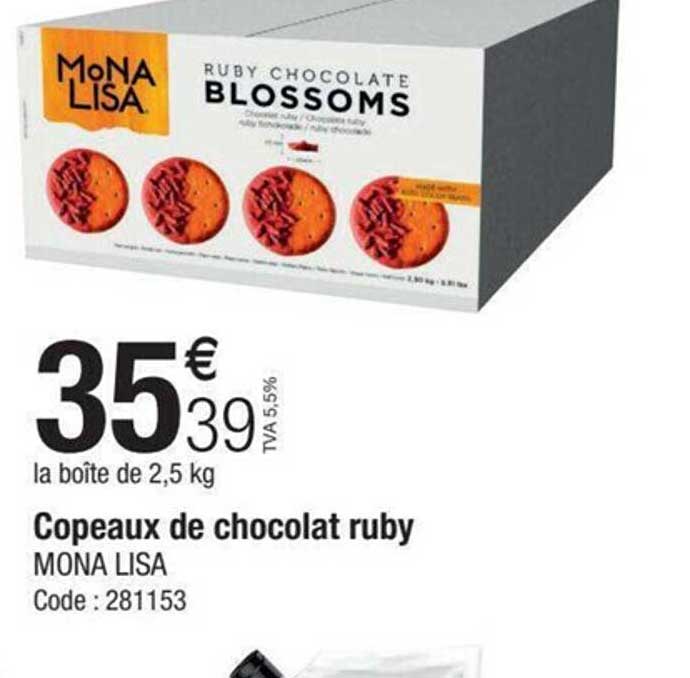 copeaux de chocolat ruby mona lisa