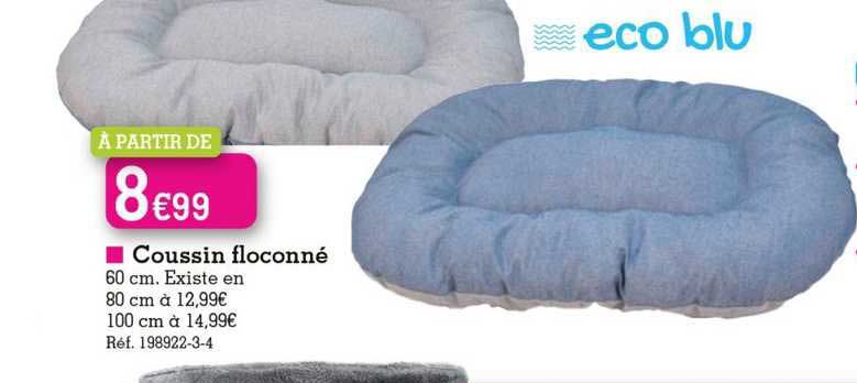 Coussin Floconné Eco Blu