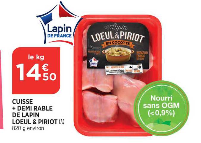 cuisse + demi rable de lapin loeul & piriot