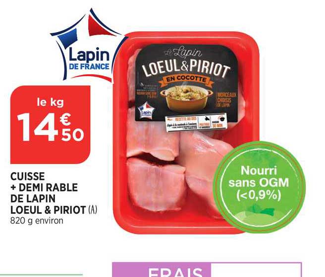 cuisse + demi rable de lapin loeul & piriot
