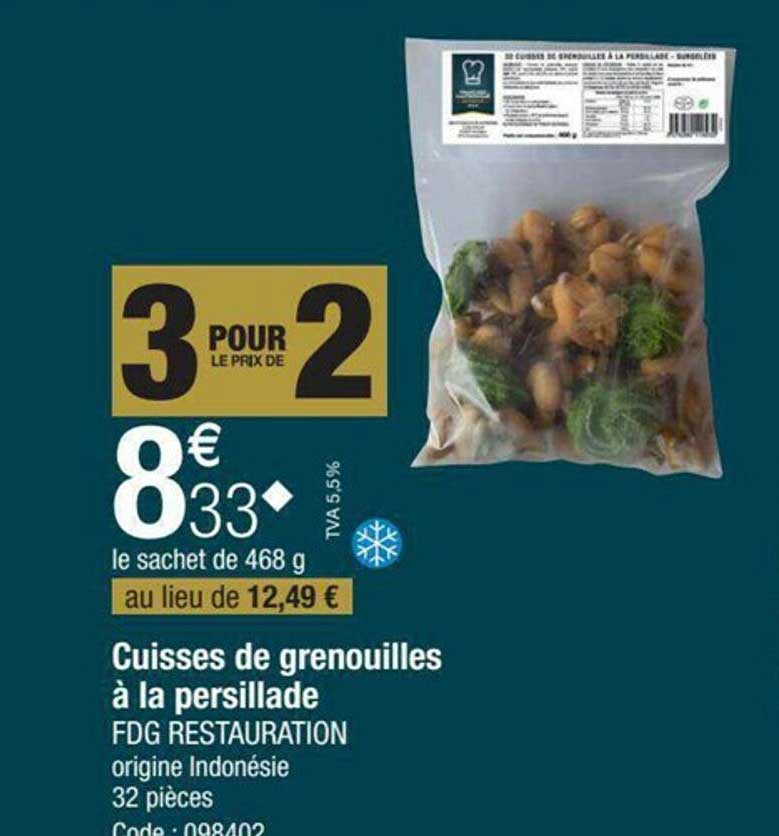 cuisses de grenouilles à la persillade fdg restauration