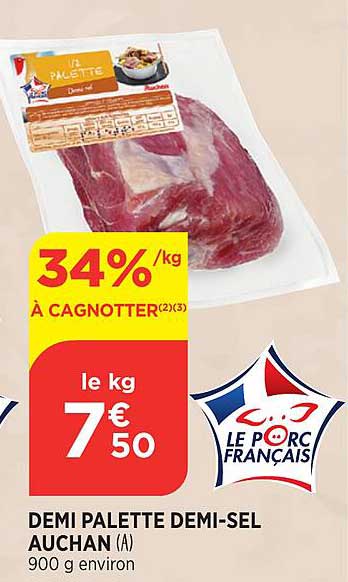 demi palette demi-sel auchan