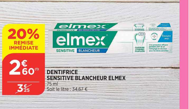 Dentifrice Sensitive Blancheur Elmex