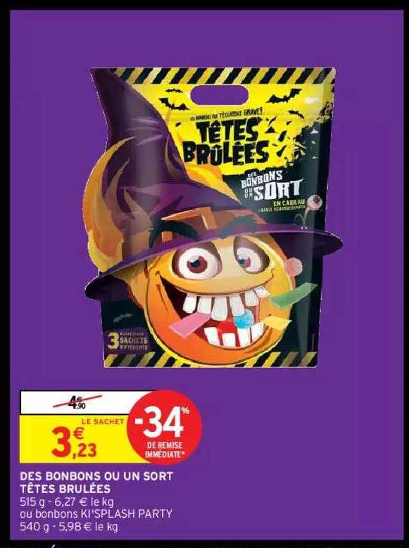 des bonbons ou un sort têtes brulées