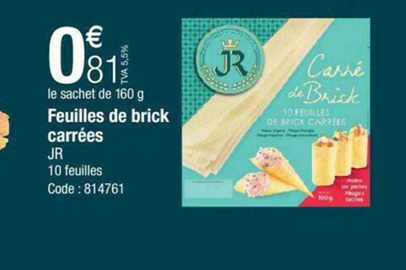 feuilles de brick carrées jr