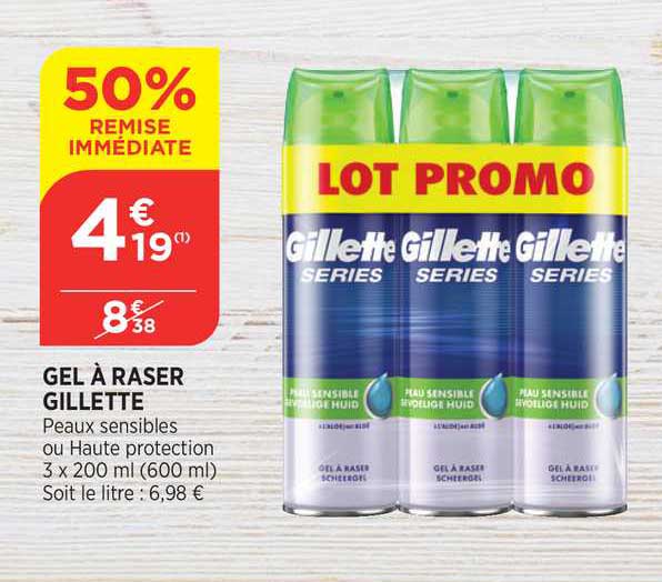 gel à raser gillette