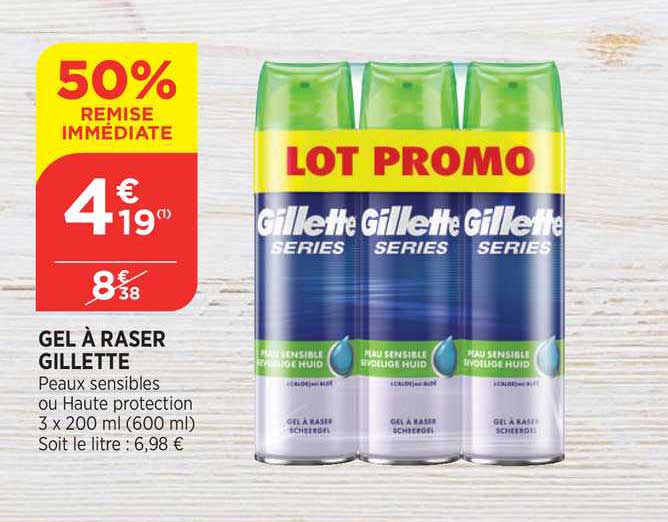 gel à raser gillette