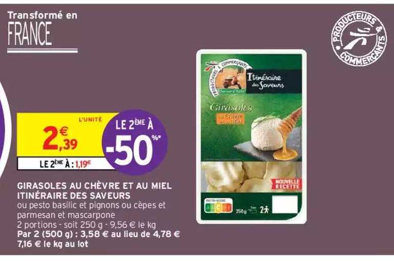 Girasoles Au Chèvre Et Au Miel Itinéraire Des Saveurs Le 2ème à -50%