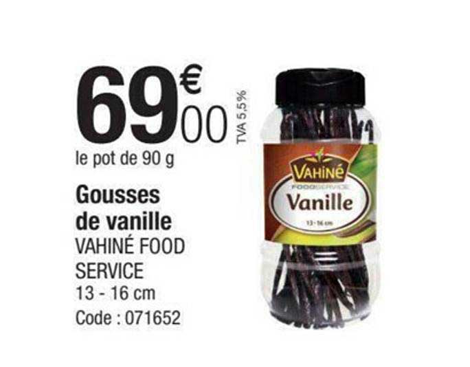 Gousses De Vanille Vahiné Food Service