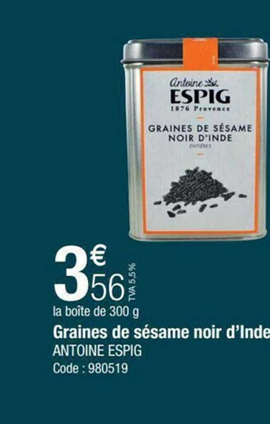 graines de sésame noir d'inde antoine espig