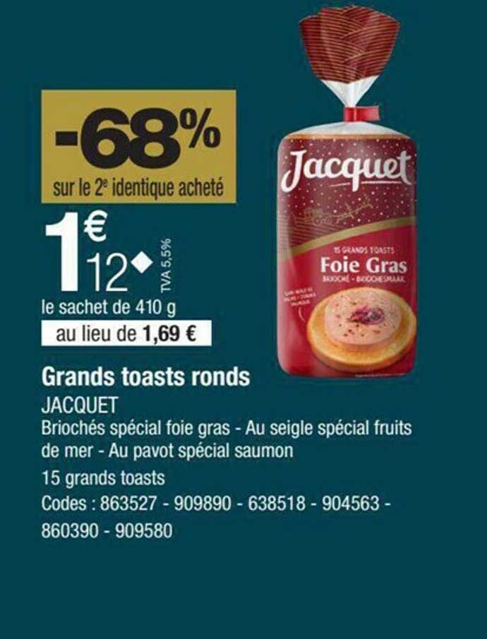 grands toasts ronds jacquet
