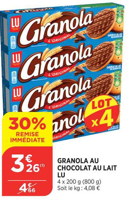 Granola Au Chocolat Au Lait Lu