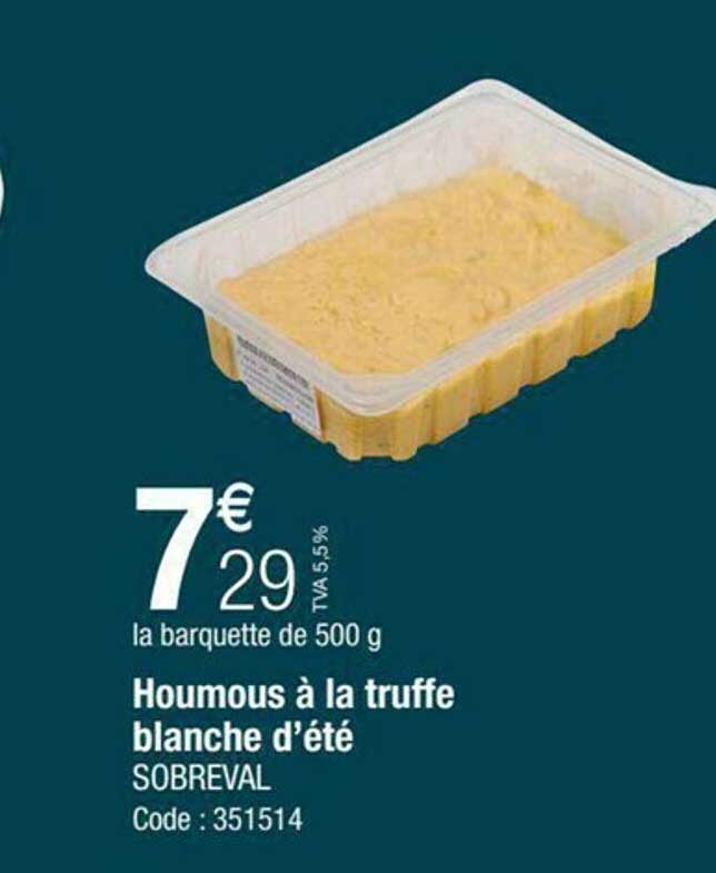 Houmous à La Truffe Blanche D'été Sobreval