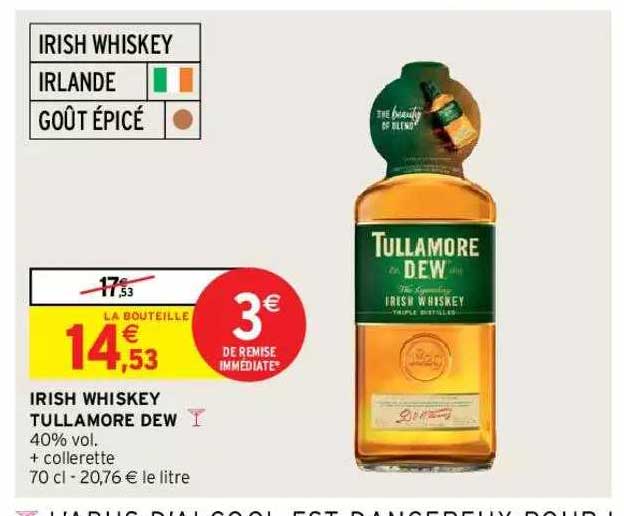 Irish Whiskey Tullamor Dew