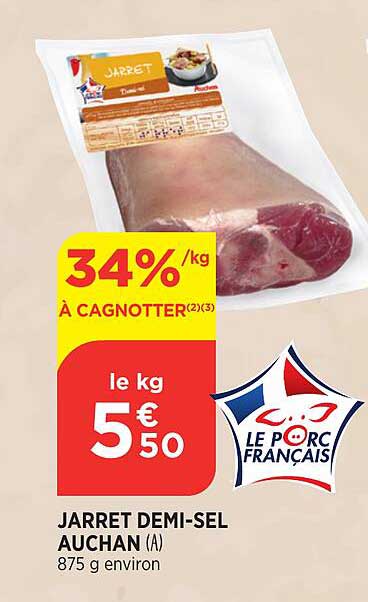 jarret demi-sel auchan
