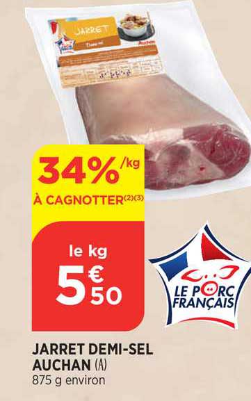 jarret demi-sel auchan