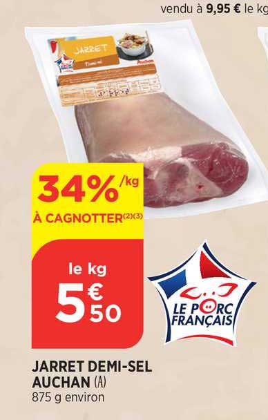 jarret demi-sel auchan