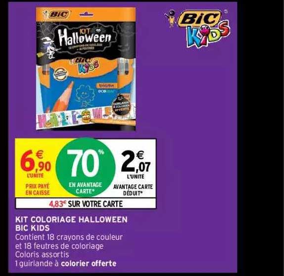 Kit Coloriage Halloween Bic Kids