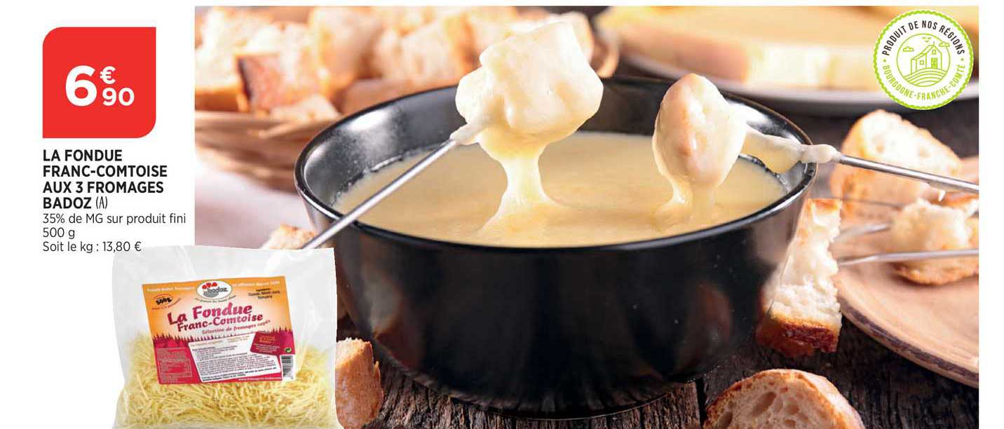 la fondue franc-comtoise aux 3 fromages badoz