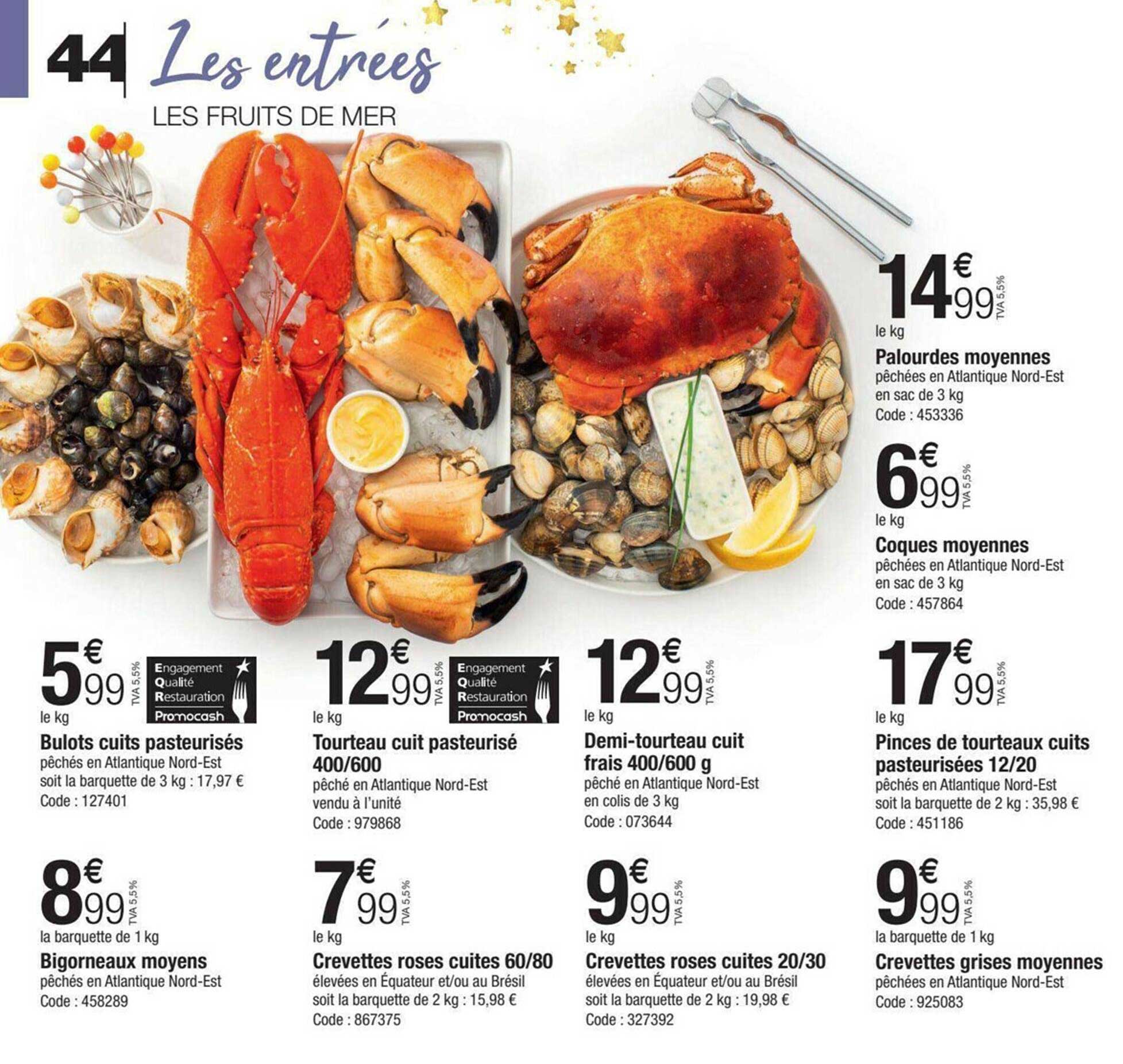 Les Entrées : Les Fruits De Mer